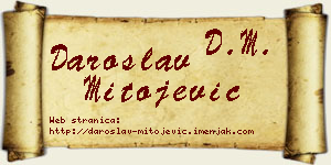 Daroslav Mitojević vizit kartica
